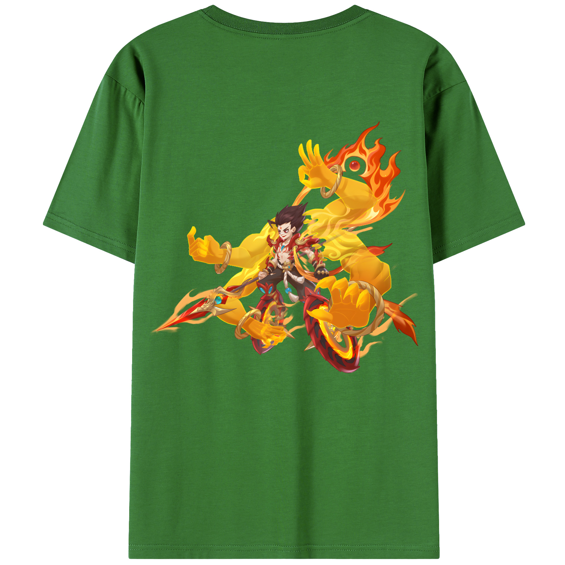 （画像用） Ne Zha 2 ナタ 魔童の大暴れ レディース半袖Tシャツ(バックプリント)
